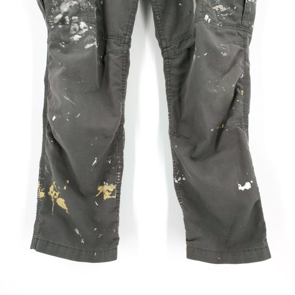 Carhartt Distressed Painted Cargo Carpenter Pants - Picture 4 of 11